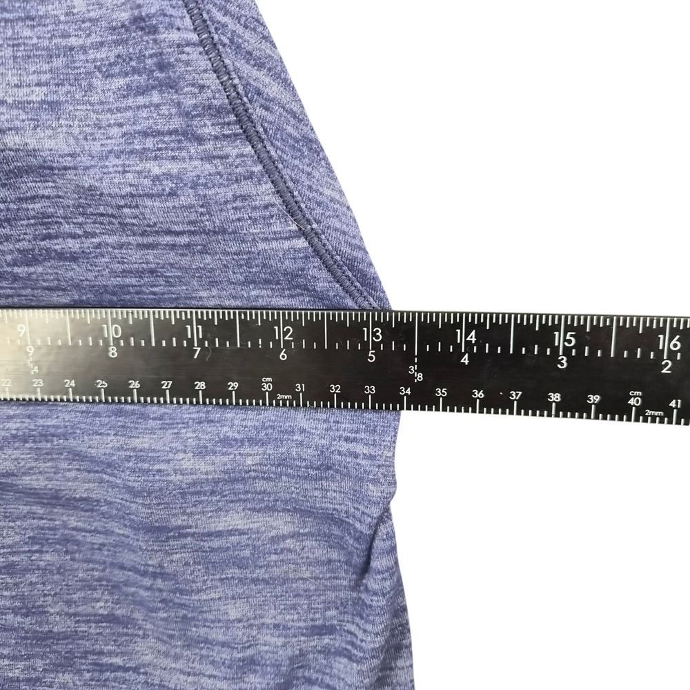 Lululemon 2-in-1 Tank Top Built-in Sports Bra Blue Heather Mesh Back Size 4 - Picture 6 of 7